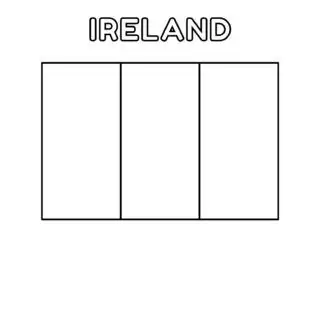 Irish flag coloring page for kids to print and color at home. Perfect for St. Patrick's Day activities and learning about Ireland's flag.