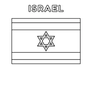 Israel flag coloring page for kids to learn about national symbols. Fun and educational activity for children to explore culture and history.