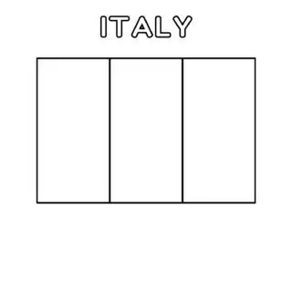 Italian flag coloring page for kids to learn about Italy's national symbol. Perfect for educational activities and cultural exploration.