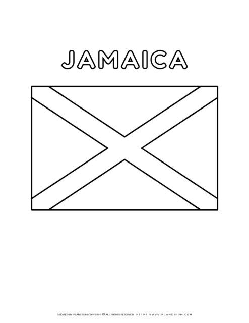 Jamaica Flag Coloring Page - Fun and Educational Activity