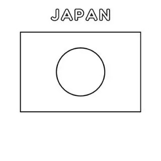 Japanese flag coloring page for kids to learn about Japan's culture and traditions. Perfect for educational activities and creative fun.