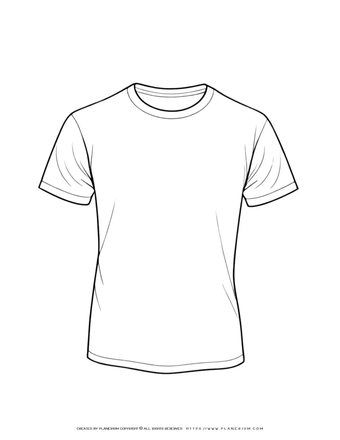 Plain white t-shirt illustration
