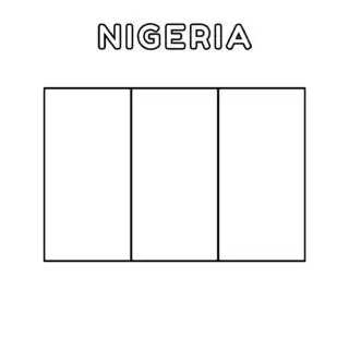 Nigeria flag coloring page for kids to learn about Nigerian culture and colors. Perfect for educational activities and patriotic celebrations.