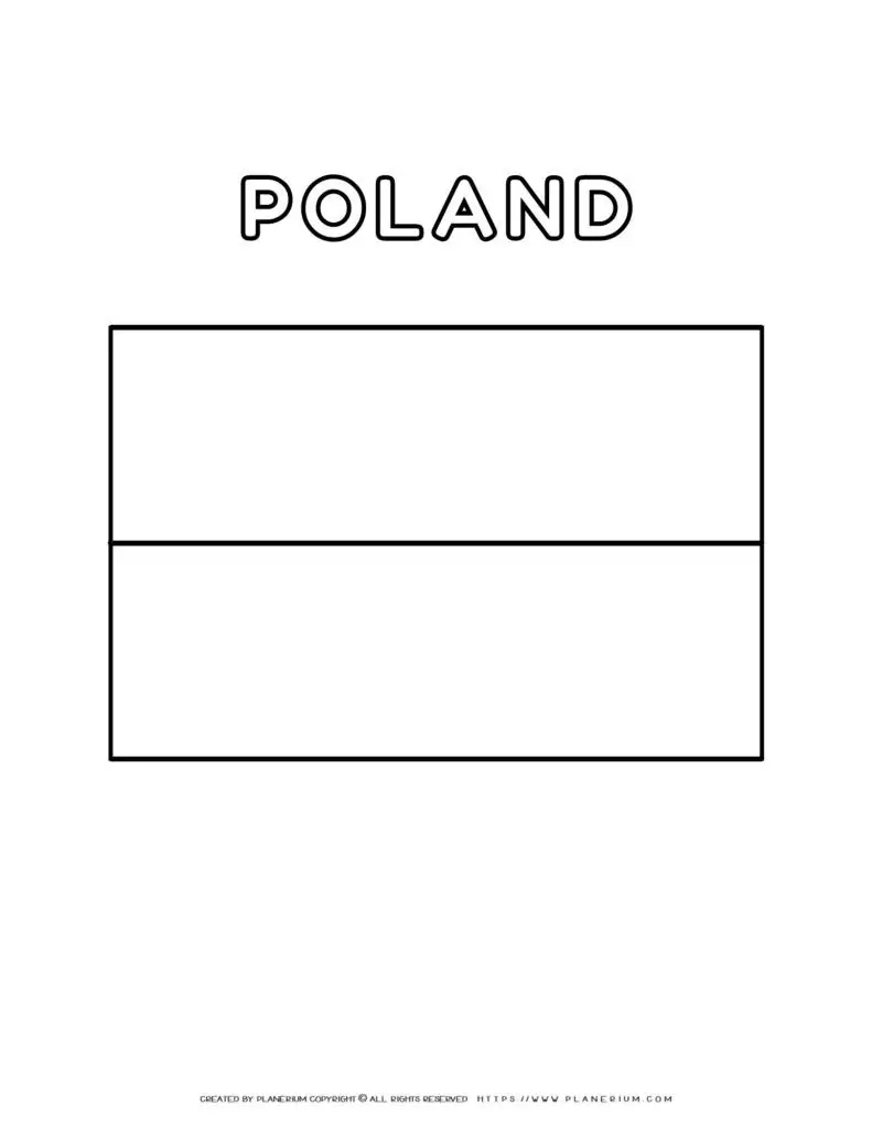 Poland flag coloring page for kids to learn about national
  symbols and colors. Perfect for educational activities and patriotic
  celebrations.