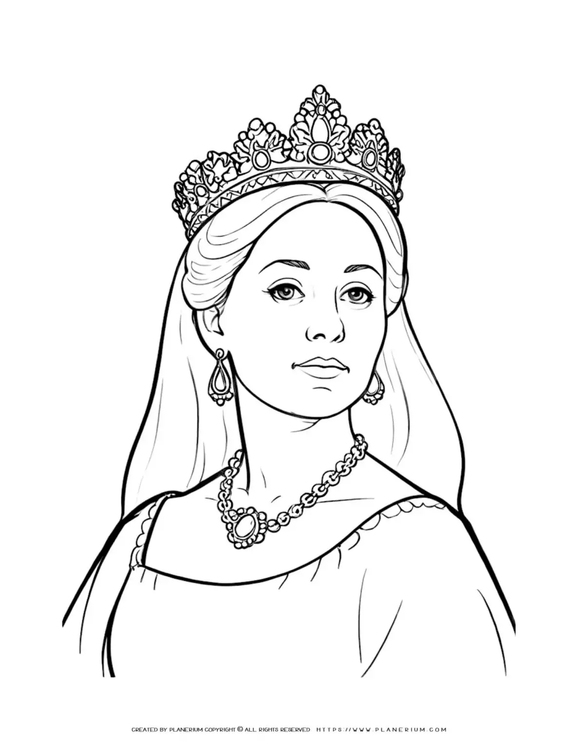 Black and white queen illustration