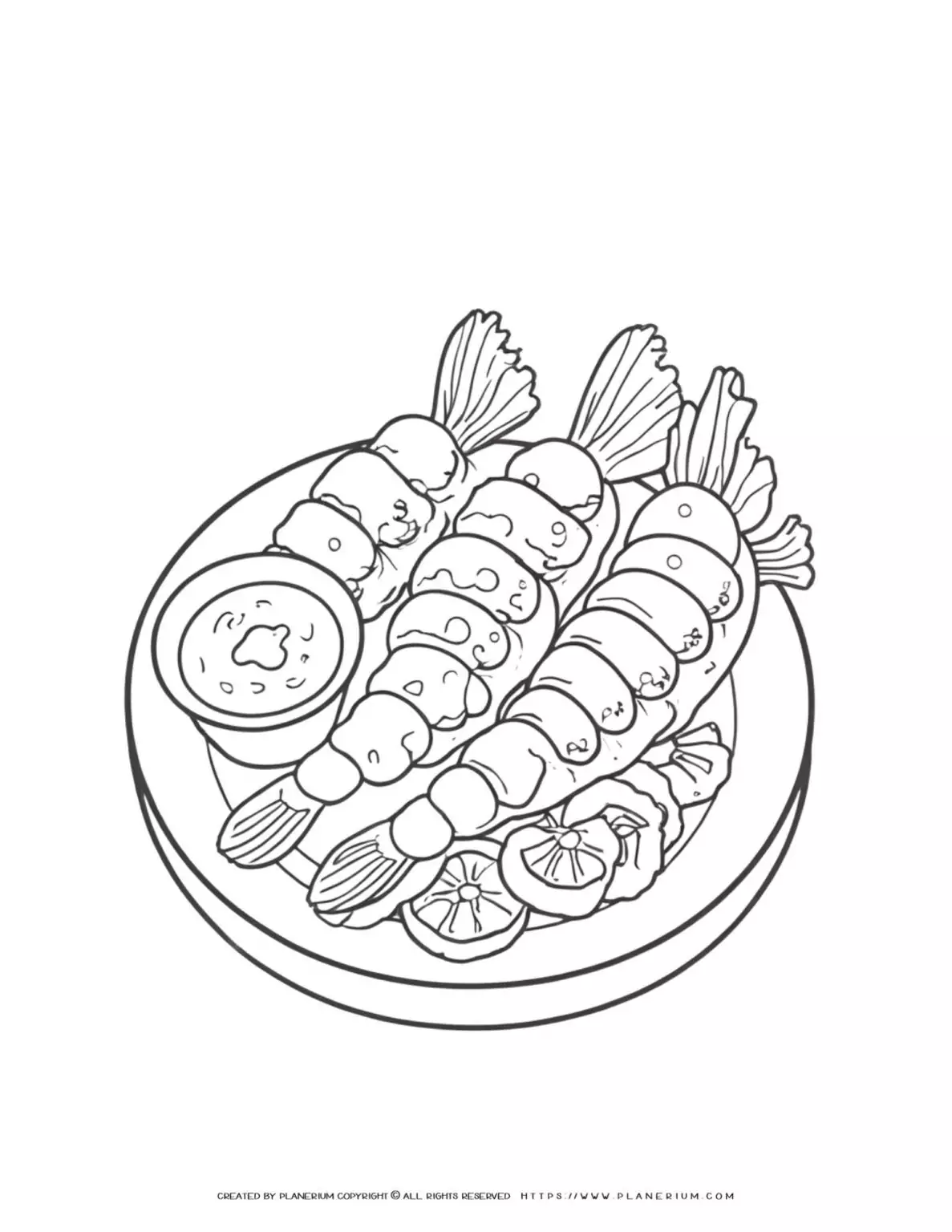 Shrimp cocktail with sauce and lemon slices