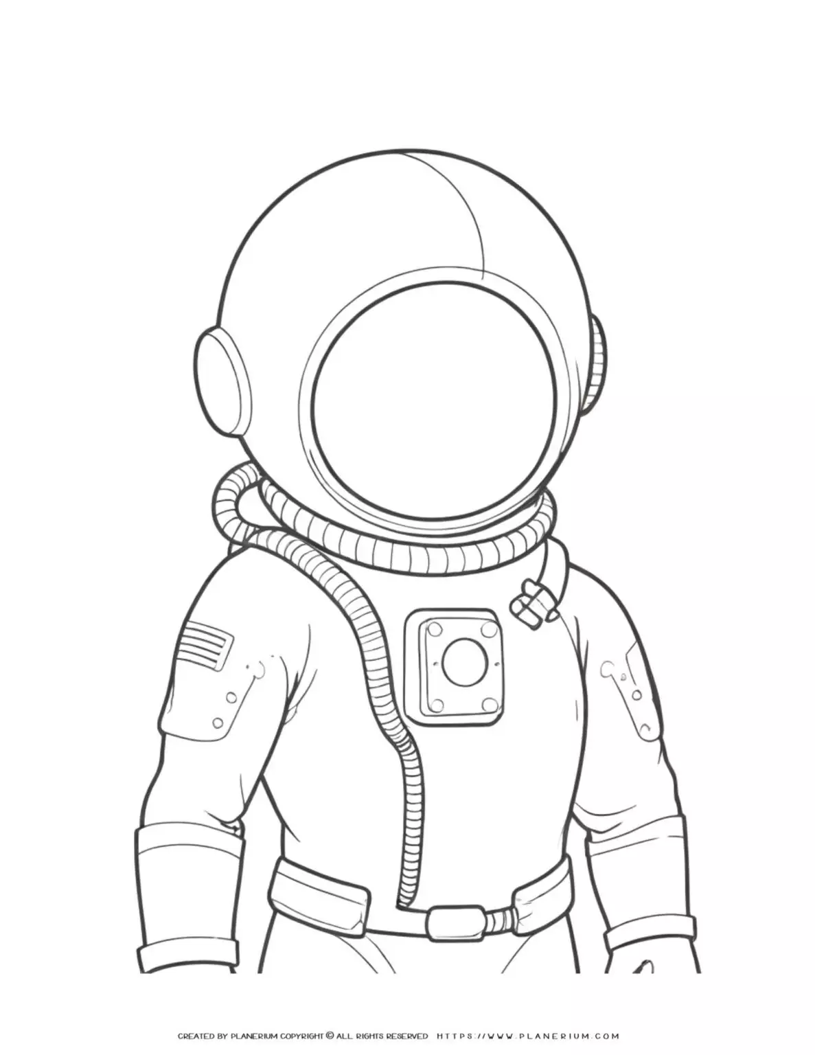 Minimalistic astronaut helmet and upper body sketch for space enthusiasts and science lovers. Perfect for educational projects and designs.