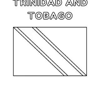 Trinidad and Tobago flag coloring page for kids to learn about Caribbean culture and national symbols. Perfect for educational activities.