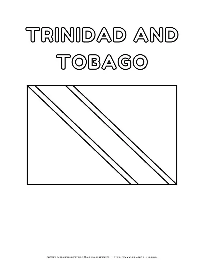 Trinidad and Tobago flag coloring page for kids to learn
  about Caribbean culture and national symbols. Perfect for educational
  activities.