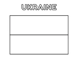 Ukraine flag coloring page for kids to learn about national symbols and colors. Perfect for educational activities and patriotic crafts.