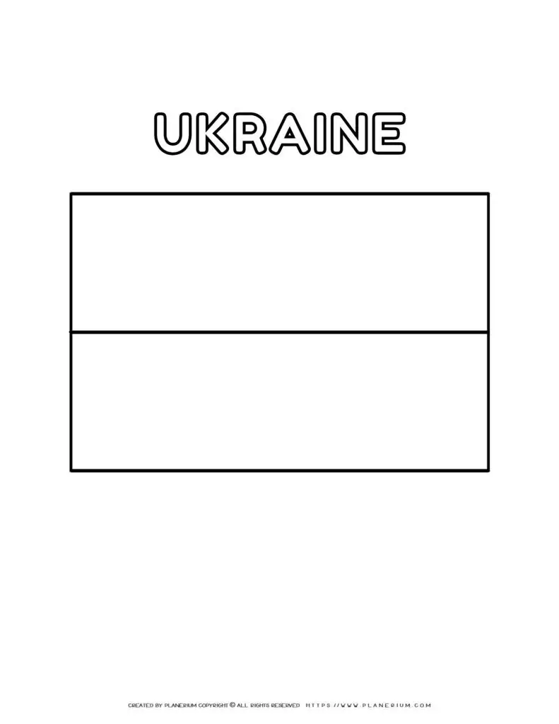 Ukraine flag coloring page for kids to learn about national
  symbols and colors. Perfect for educational activities and patriotic crafts.