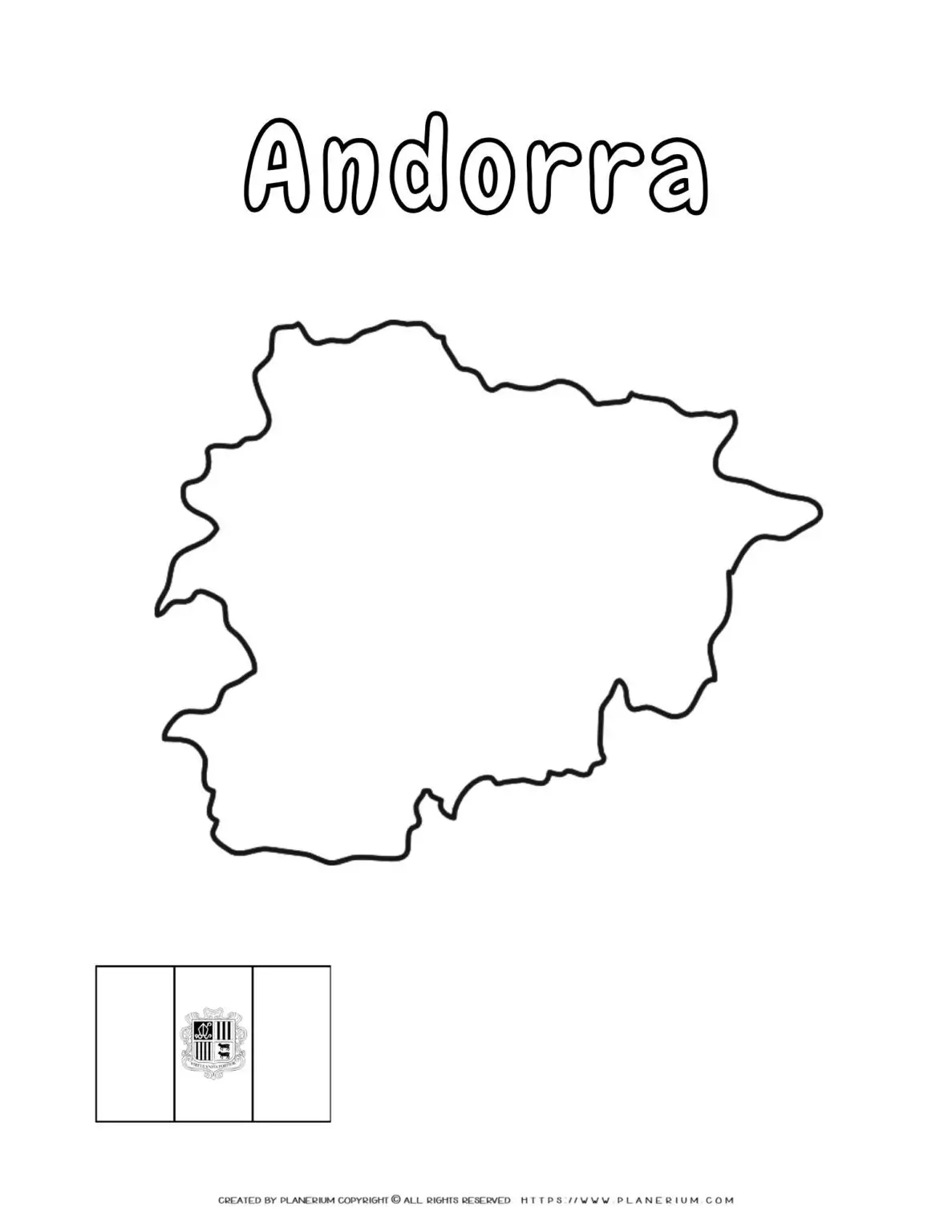 Outline map of Andorra