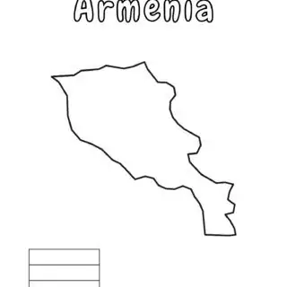 Outline map of Armenia