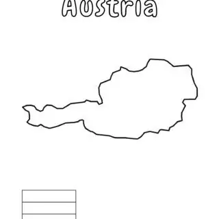 Outline map of Austria