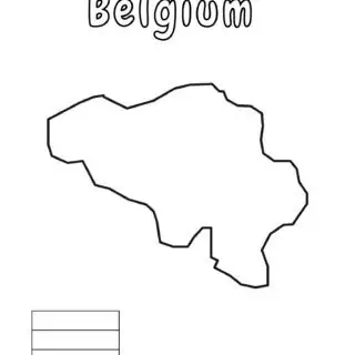 Outline map of Belgium for coloring.