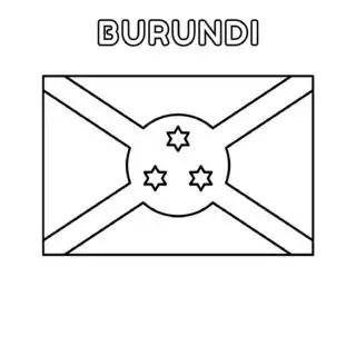 Burundi flag coloring page