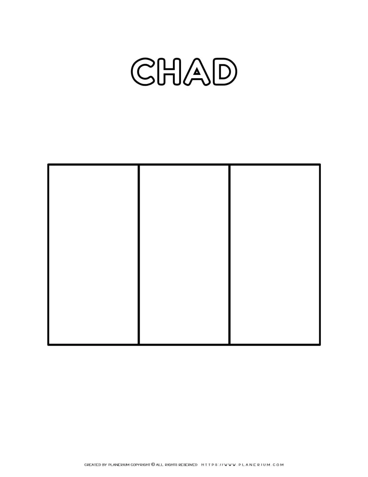 Outline of Chad flag