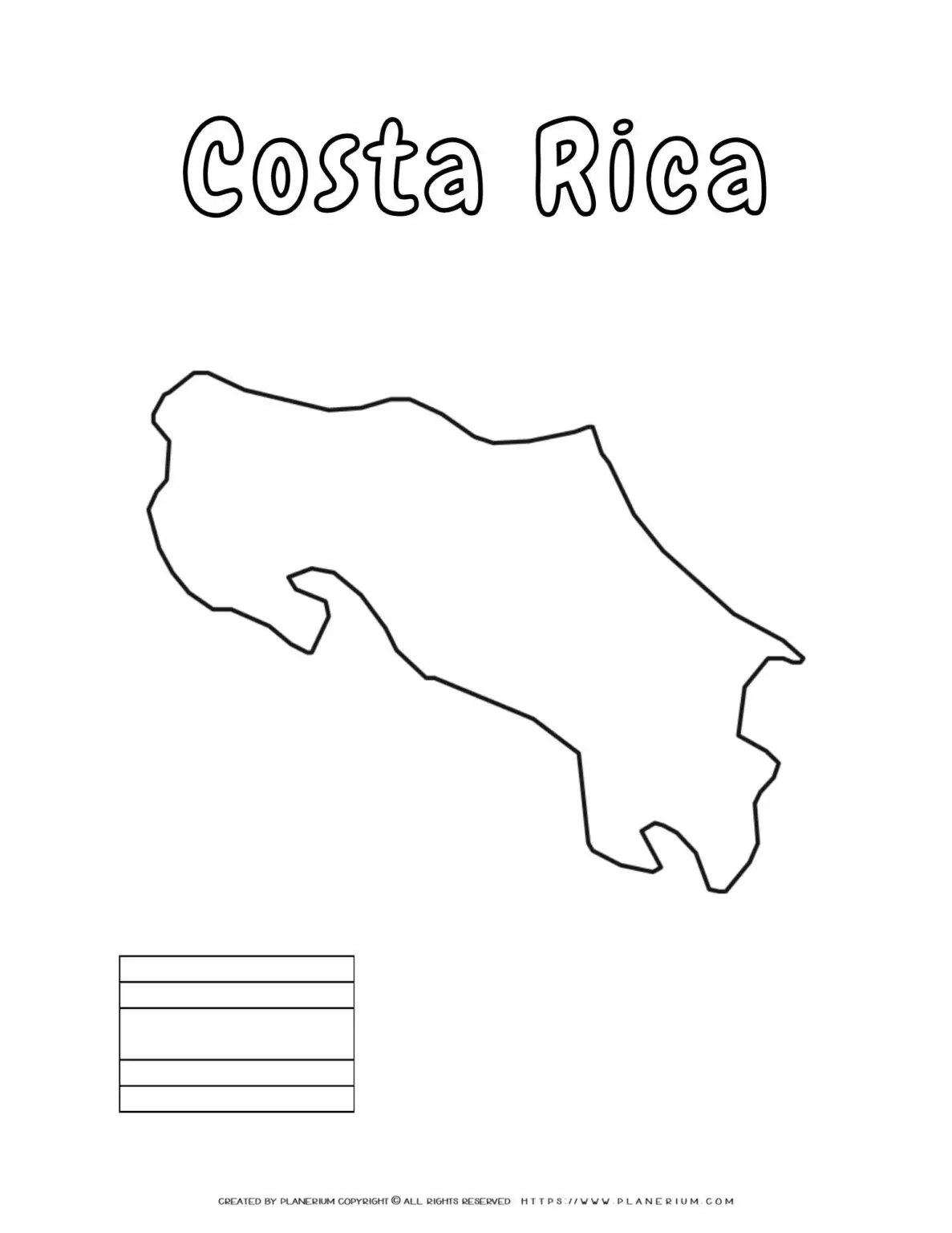 Outline map of Costa Rica