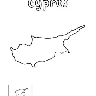 Outline map of Cyprus