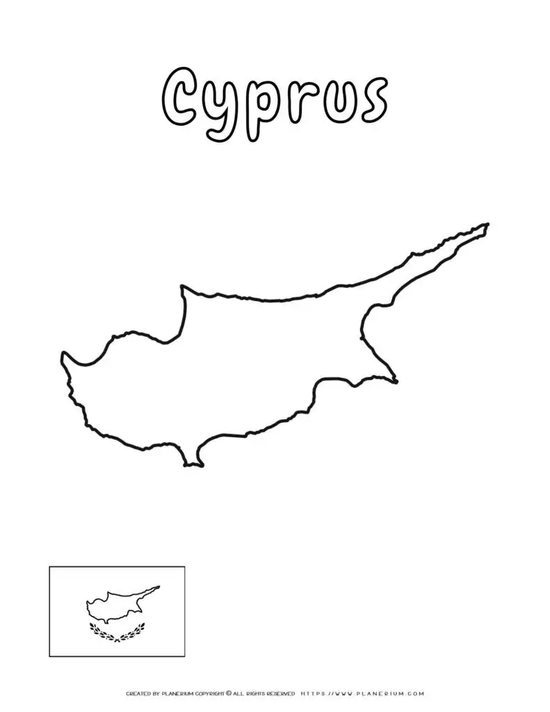 Outline map of Cyprus