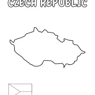 Czech Republic outline and flag.