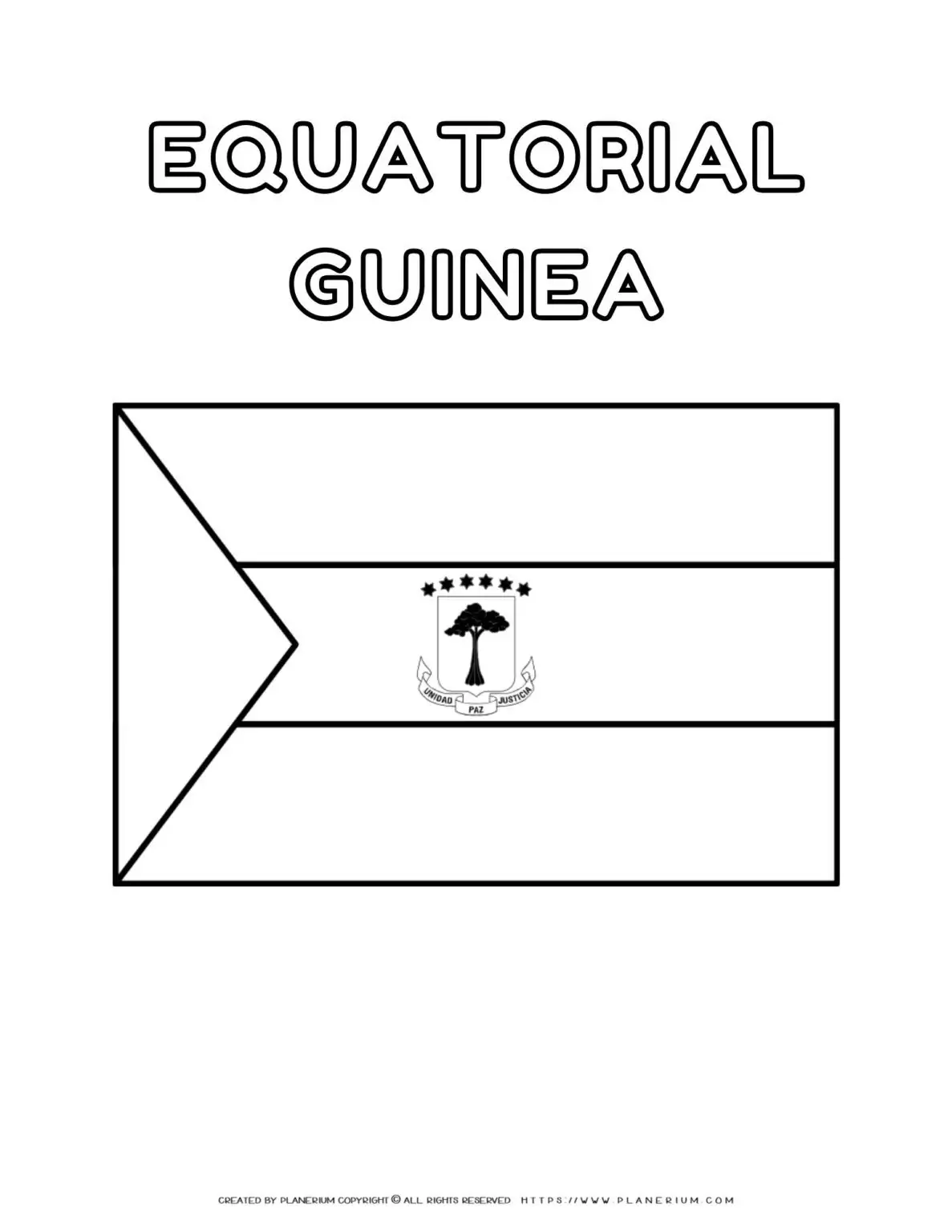 Outline of Equatorial Guinea flag