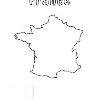 Outline map of France