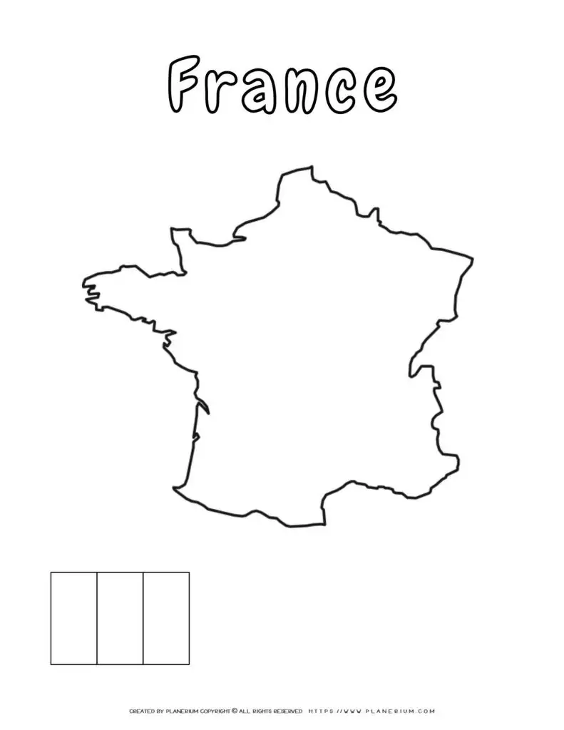 Outline map of France
