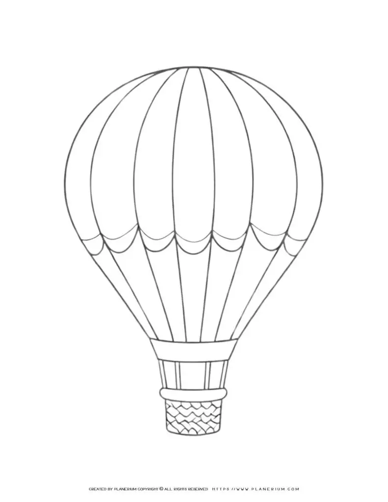 Outline of a hot air balloon