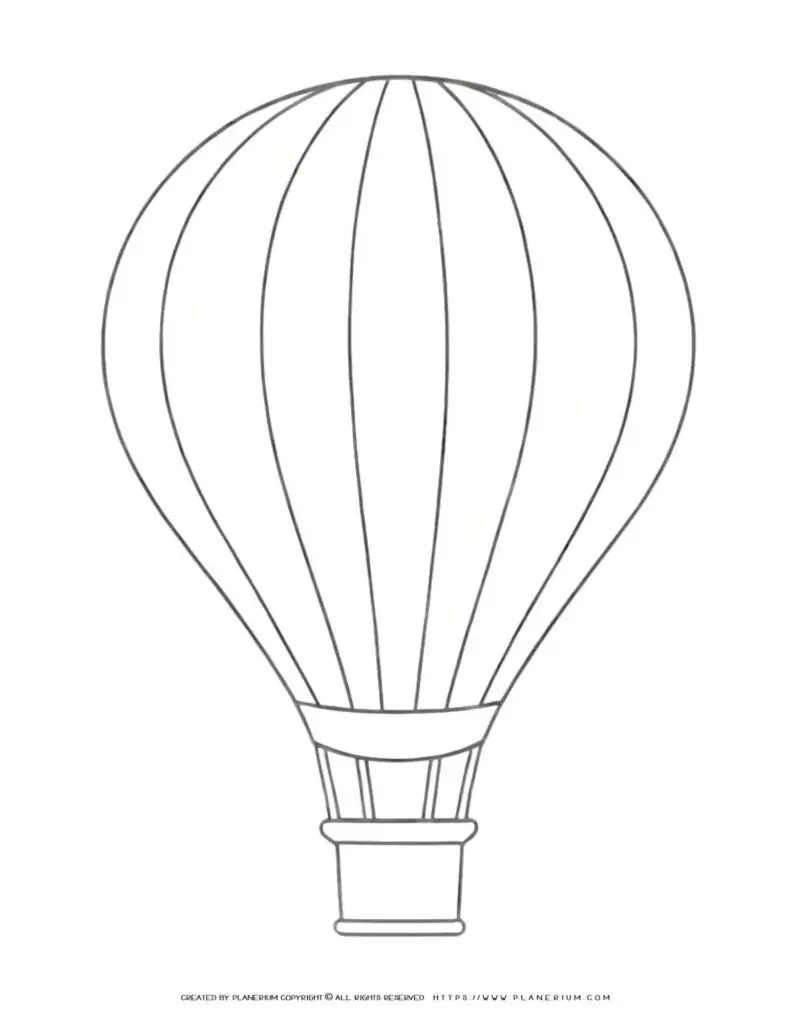 Outline of a hot air balloon