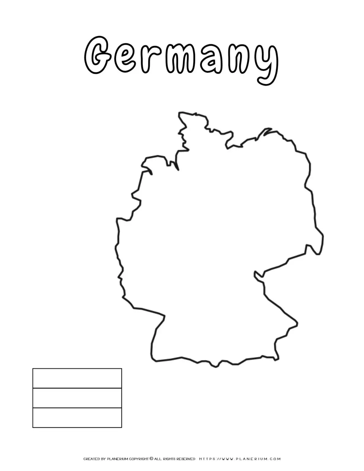 Outline map of Germany