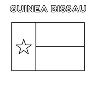 Guinea Bissau flag outline