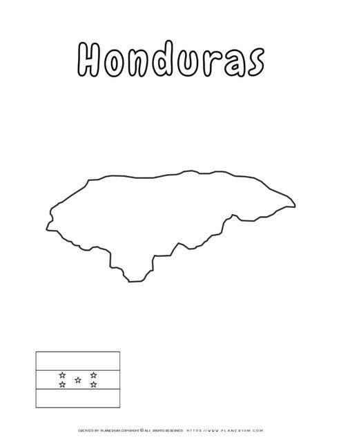 Honduras Map Coloring Page - Fun and Educational Activity