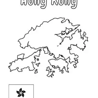 Outline map of Hong Kong