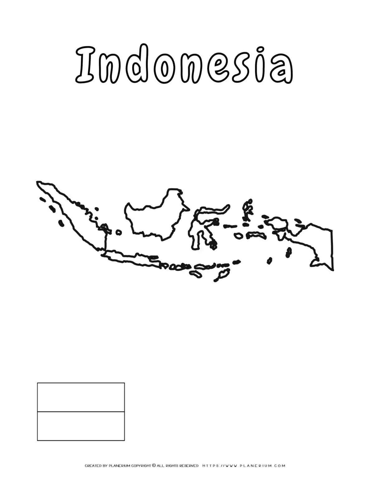 Outline map of Indonesia