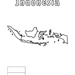Outline map of Indonesia