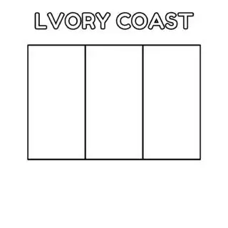 Ivory Coast flag outline