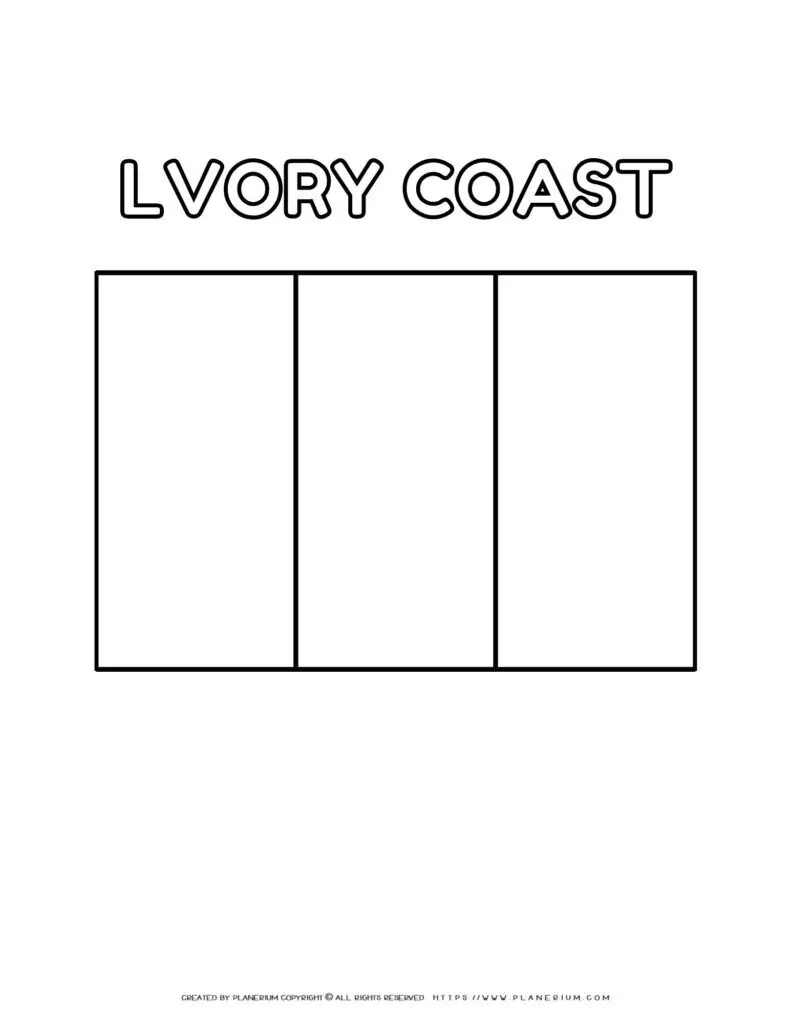 Ivory Coast flag outline