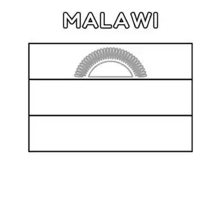 Malawi flag coloring page