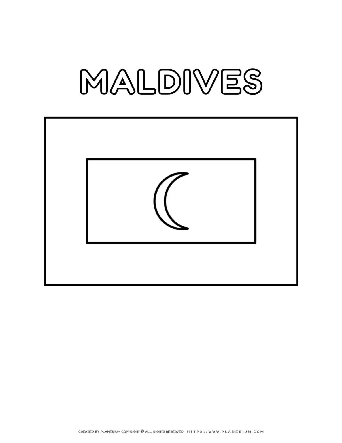 Outline of Maldives flag