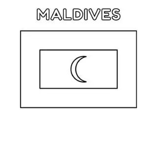 Outline of Maldives flag