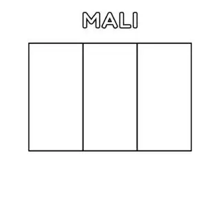Mali blank flag for coloring