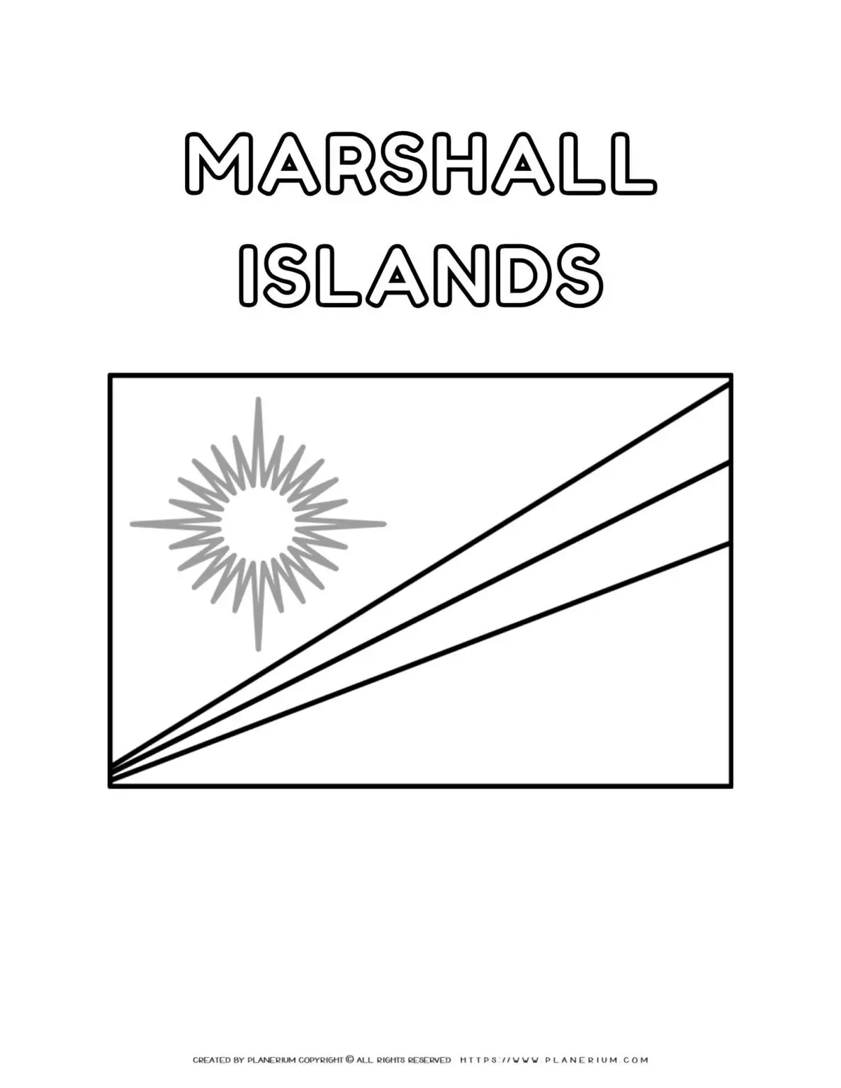 Marshall Islands flag outline
