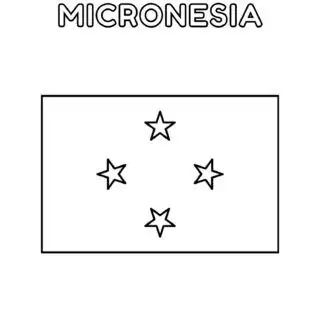 Micronesia flag with four stars.