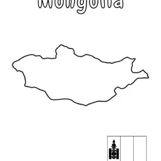 Outline map of Mongolia