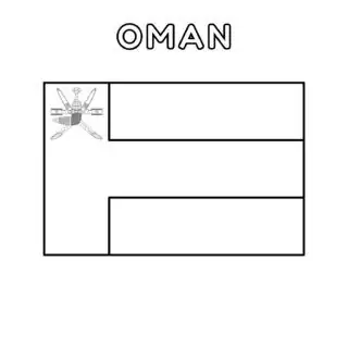 Coloring page of Oman flag