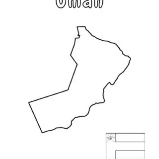 Outline map of Oman