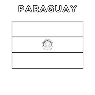 Paraguay flag coloring page