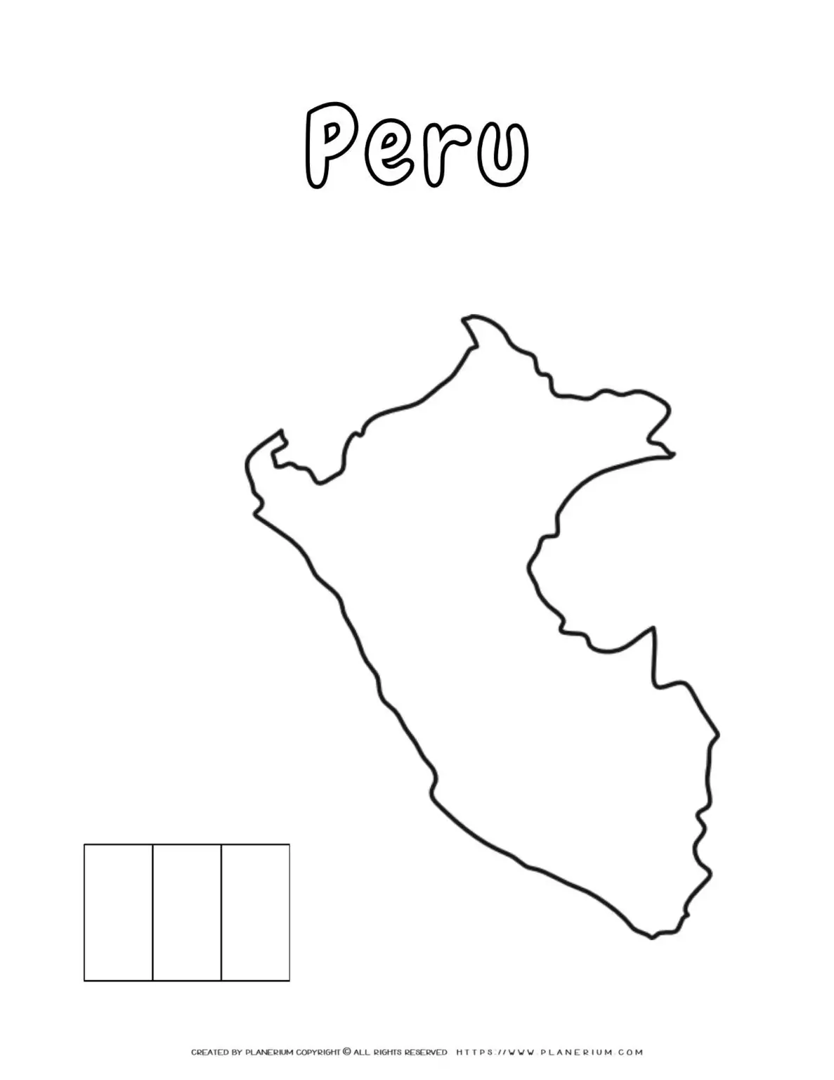 Outline map of Peru