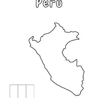 Outline map of Peru